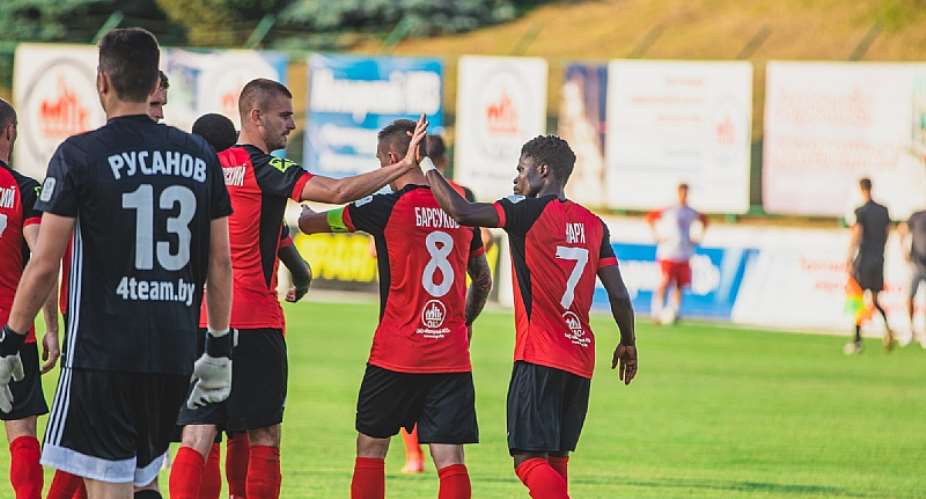 Ghanaian attacker Francis Narh on target for Slavia Mozyr in 2-0 win at FC Smorgon