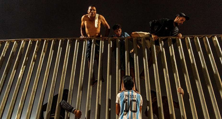 Migrants try to cross from Morocco into the Spanish exclave of Ceuta, on July 31, 2026. -  Antonio Sempere, AP
