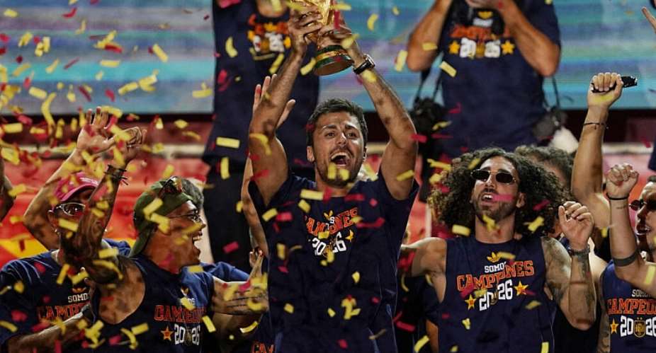 The Spanish team celebrates with fans in Madrid after winning the 2026 Fifa World Cup. -  Ana Beltran / REUTERS