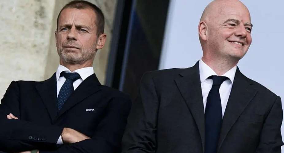 Getty ImagesImage caption: Uefa president Aleksander Ceferin (left) has been firmly against many changes driven by Fifa counterpart Gianni Infantino (right)
