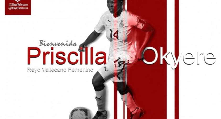 Black Queens Midfielder Priscilla Okyere Joins Spanish Side Rayo Vallecano