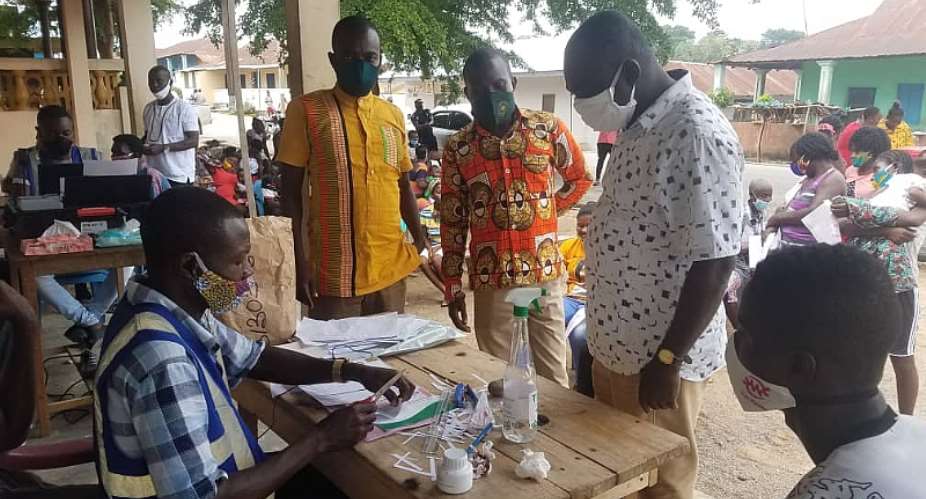 Agona East: DCE Visits Some Voter Registration Centers