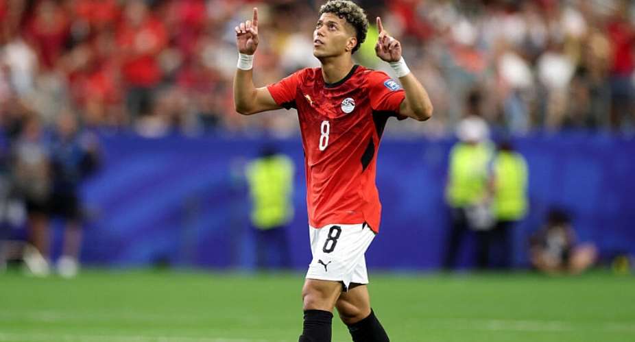 Egypts Ashour celebrates after scoring the opener against Australia. -  Getty Images via AFP
