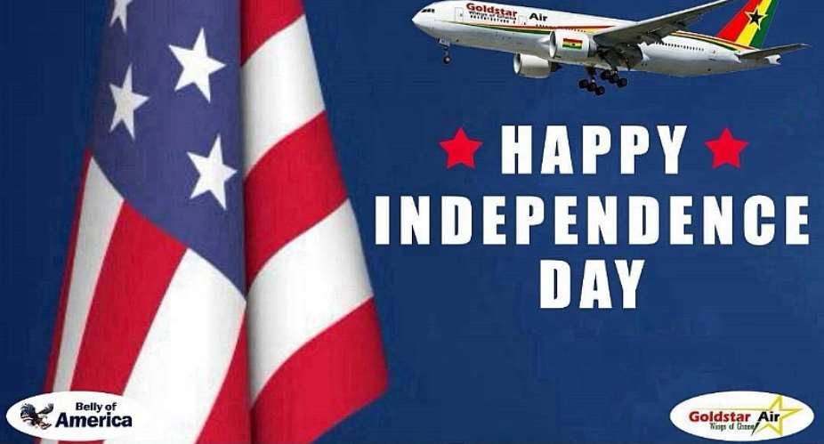 Goldstar Air, the wings of Ghana and Belly of America marks 249th Independence Day of the United States