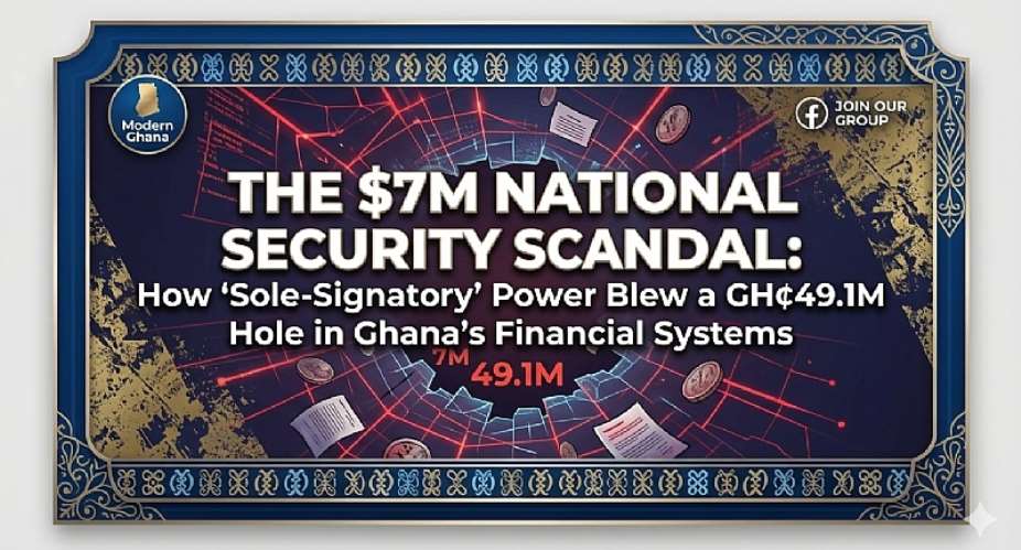 THE $7M NATIONAL SECURITY SCANDAL: How Sole-Signatory Power Blew a GH¢49.1M Hole in Ghana’s Financial Systems