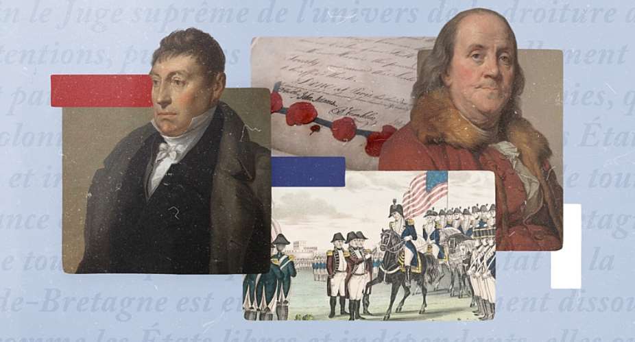 Lafayette, the Treaty of Paris, Benjamin Franklin and the Battle of Yorktown: the key milestones in French support for the American rebels. -  Studio graphique France Mdias Monde