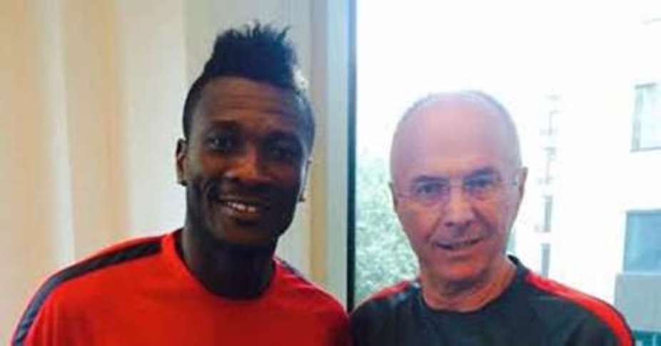Asamoah Gyan: Sven-Goran Eriksson tight-lipped on Shanghai SIPG striker's future