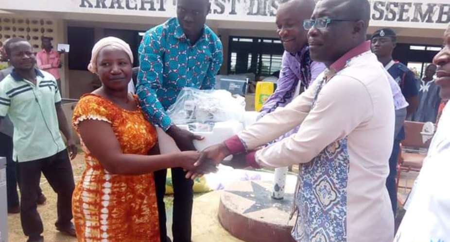 Krachi West Assembly distributes items to disabilities