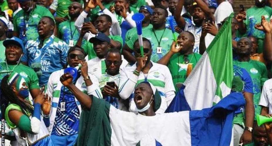 Sierra Leone fans watched the men's national side at the Africa Cup of Nations earlier this year