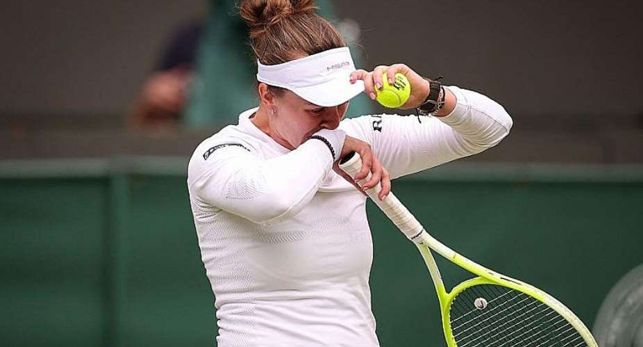 Getty ImagesImage caption: Barbora Krejcikova had to compose herself several times in the third set