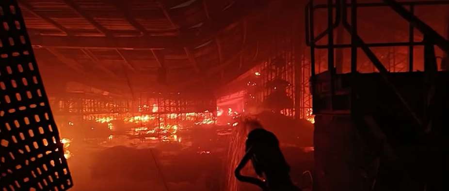 Fire engulfs Melcom Warehouse at Tema Free Zones enclave