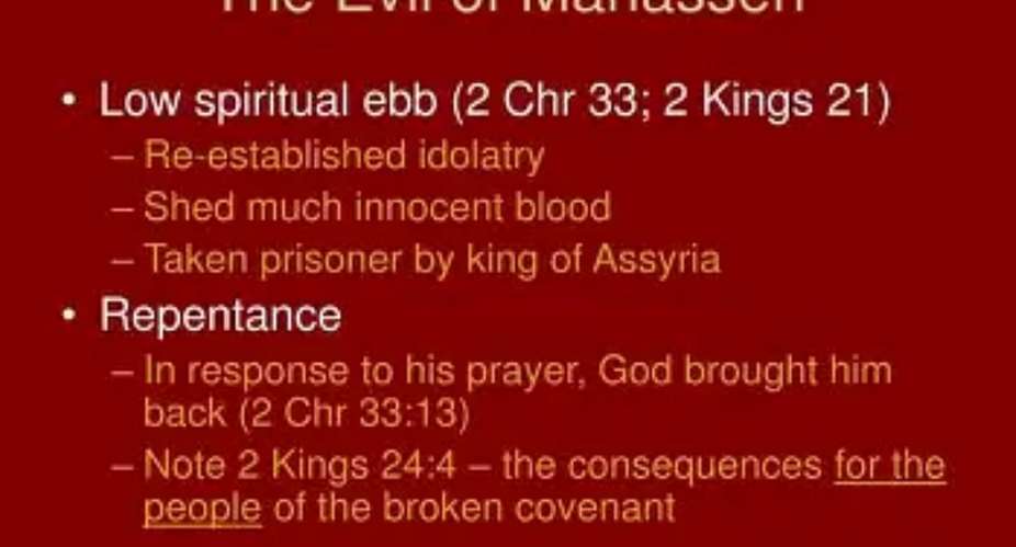 Be Careful; Manasseh Is Treacherous