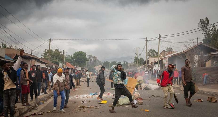 Protesters a day after the general election, 30 October 2025, following allegations of electoral irregularities in Arusha. -  AP photo