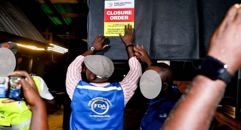 FDA shuts down facilities over sale of laughing gas, shisha, codeine products in Nungua