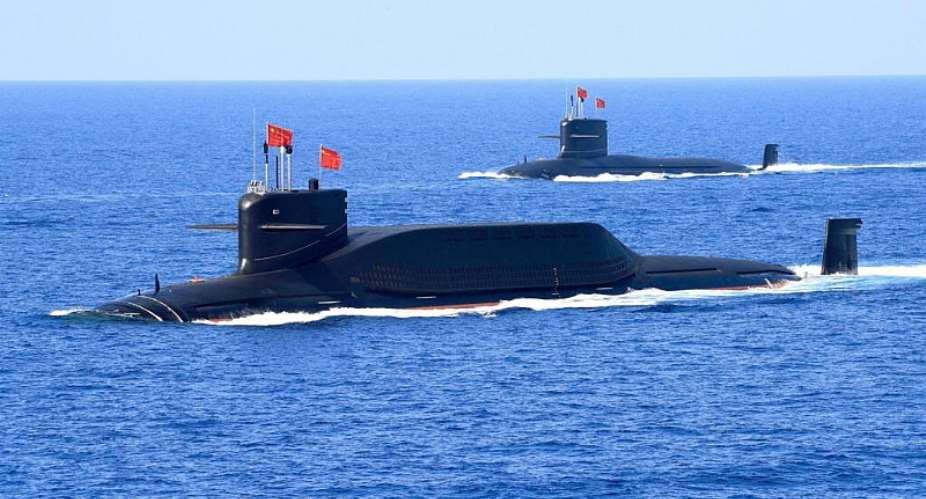 File photo - A Chinese nuclear-powered ballistic missile submarine during a military display in the South China Sea on April 12, 2018. -  China Stringer Network, via Reuters