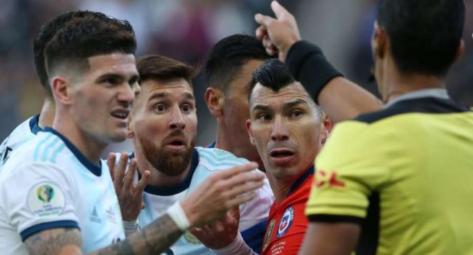 Messi Sent Off In Argentina's Feisty Copa America Win Over Chile