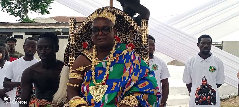 Nana Dr. Kwasi Sasu IV, the newly outdoored Awosohene of the Akyem Kotoku Traditional Council