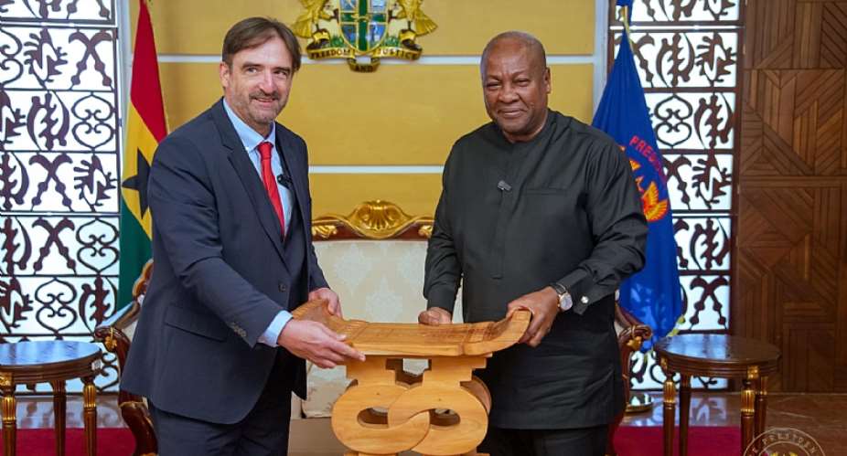 President Mahama bids farewell to German Ambassador