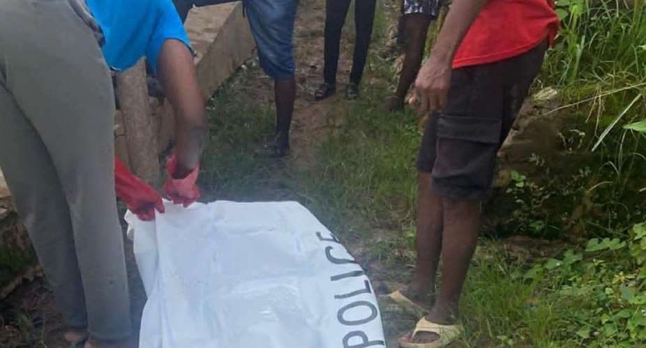 GNFS recovers body from flooded drain channel atKpando