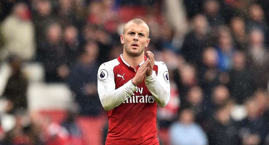 Arsenal's English midfielder Jack Wilshere reacts at the final whistle during the English Premier League football match between Arsenal and Southampton at the Emirates Stadium in London on April 8, 2018Image credit: Getty Images