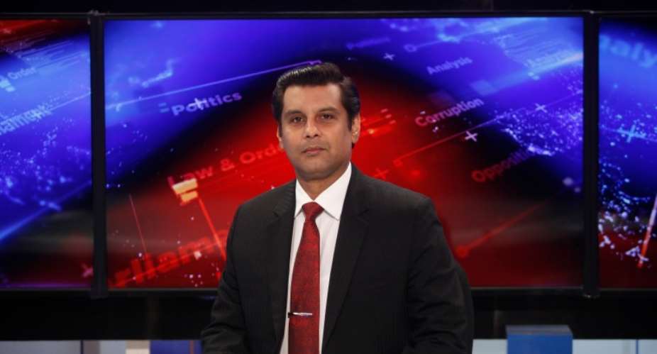 Pakistani journalist Arshad Sharif is pictured prior to recording an episode of his talk show at a studio in Islamabad, Pakistan, on December 15, 2016. A Kenyan court on July 8, 2024, ruled that the 2022 death of the Pakistani journalist by police in Nairobi was unlawful and unconstitutional. (Photo: AP)