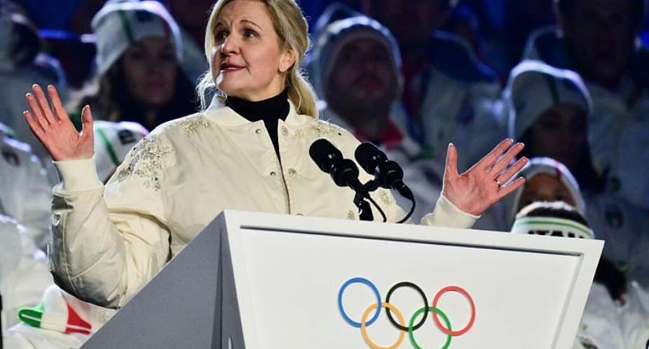 FILE PHOTO: International Olympic Committee (IOC) president Kirsty Coventry. -  Stefano Rellandini, AFP