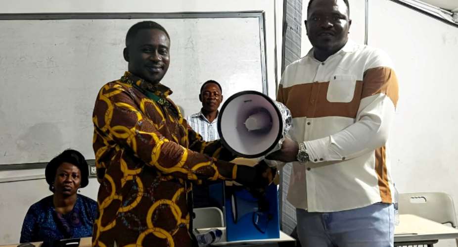 KOB sparks excitement in Oforikrom NPP, donates 15 megaphones to supercharge grassroots campaign