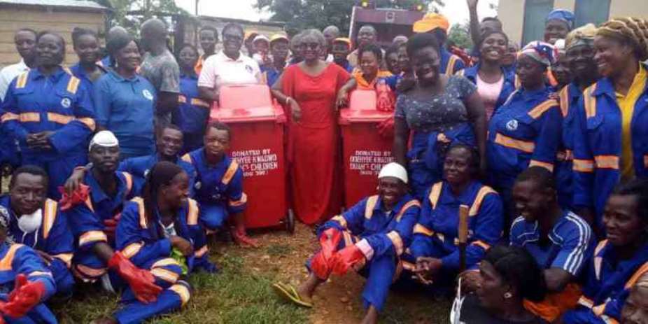 Family Donates To Apedwa Community To Improve Sanitation