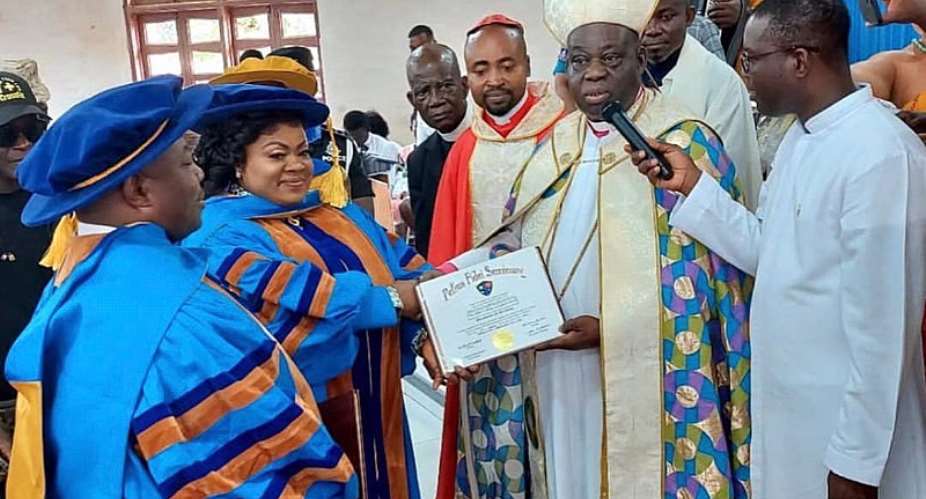 Ghanaian Actress Mercy Aseidu receives honorary doctorate degree Video
