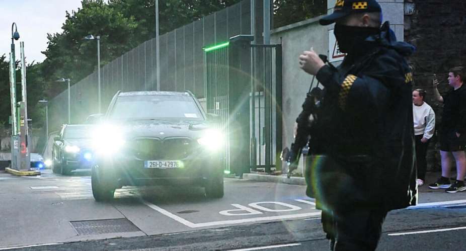 Alleged Irish crime gang boss Daniel Kinahan leaves the Special Criminal Court in Dublin, Ireland. -  Natalia Campos, Reuters