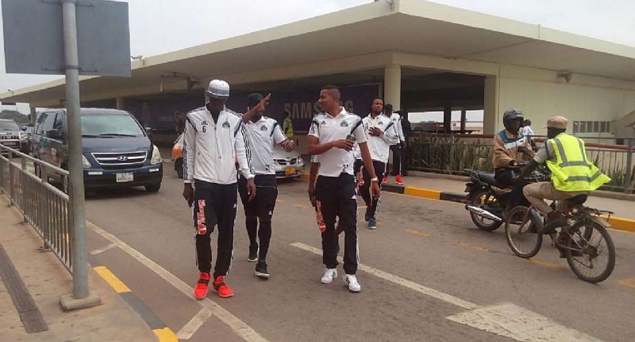 PHOTOS: TP Mazembe arrive in Ghana ahead of Medeama clash