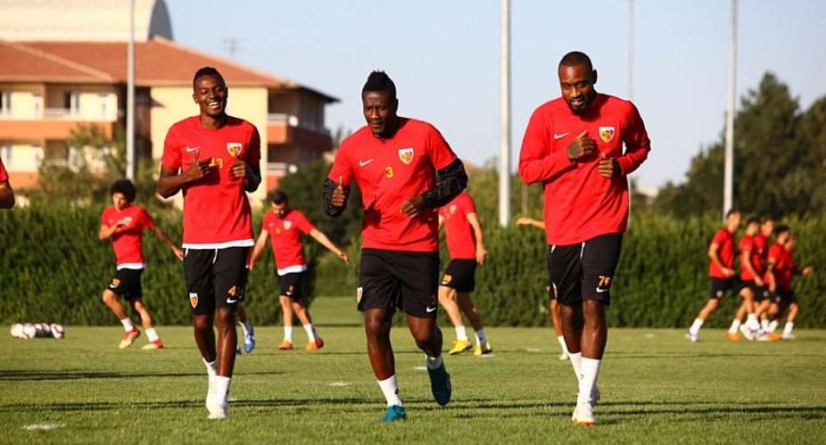Bernard Mensah And Asamoah Gyan Intensify Training Ahead Kayserispor Opener In Turkish Super Lig