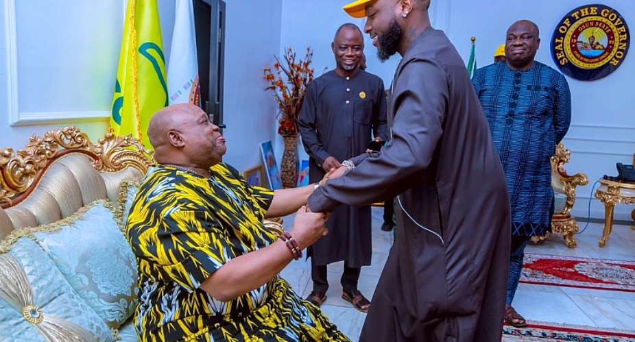 Davido and his uncle, Ademola Adeleke, Governor of Osun State