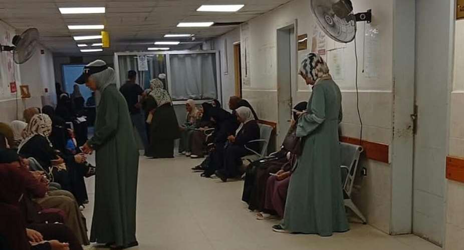 Women wait to be treated on August 10, 2026 at the Nasser medical complex in Khan Younis, in southern Gaza. According to figures from the Palestinian Ministry of Health, the number of miscarriages has tripled between January and June 2026 compared with the previous six months. -  Dr Shereen al-Alawi