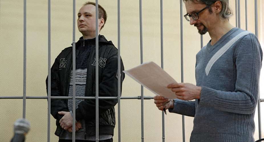 Former US Marine Robert Gilman, who serves a prison sentence for assaulting a Russian police officer in 2022, attends a court hearing in Voronezh, Russia April 6, 2026. -  Vladimir Lavrov, Reuters file photo