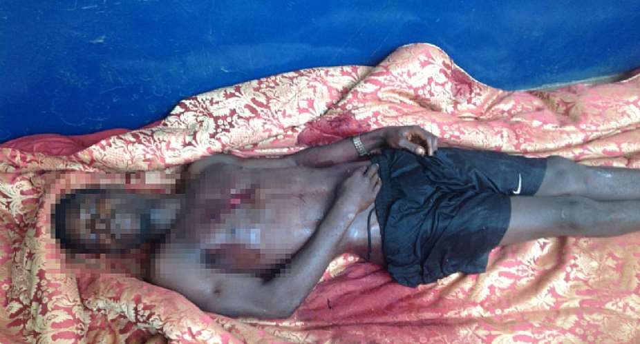 The body of the suspected armed robber