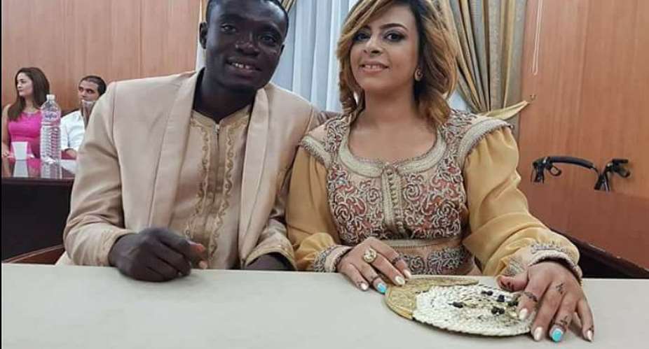 Stade Gabsien Ghanaian striker Issaka Abudu marries Tunisian girlfriend