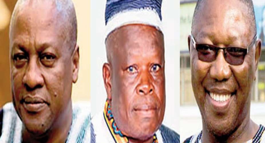 From left: John Dramani Mahama, Naabu Joseph, Clement Apaak