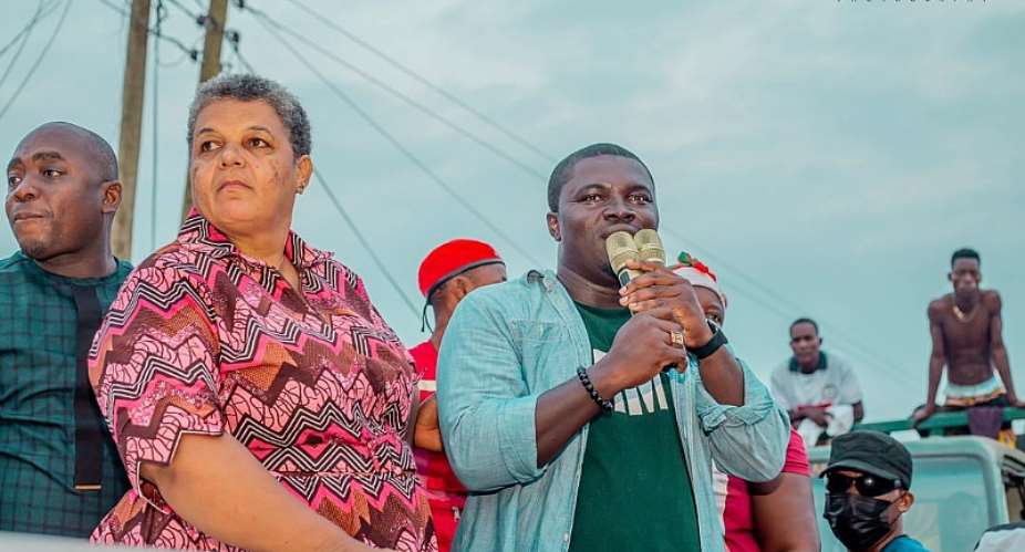 Bright Botchway slams Eugene Arhin at massive 24hour Economy campaign in Awutu Senya West