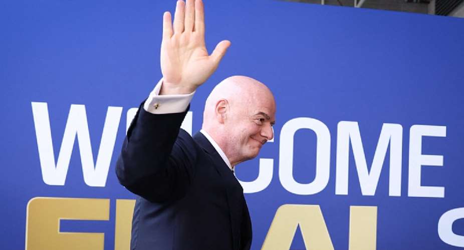 Getty ImagesImage caption: Fifa president Gianni Infantino arrives for the World Cup final on 19 July