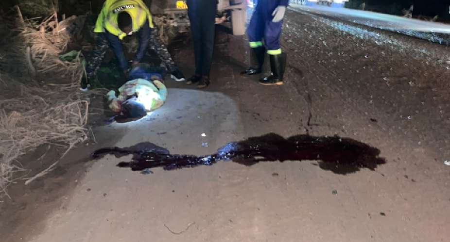 Dompoase Crash: Two Dead, Eight Injured as Hiace Slams Into BrokenDown Truck