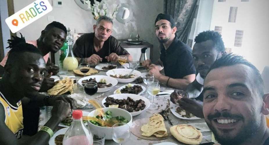 Kwame Bonsu Enjoys Eid-Ul-Adha At Home Of Esprance Goalie Moez Ben Cherifia