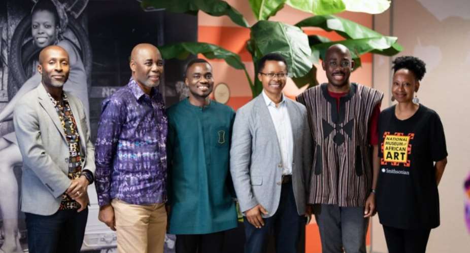 Photo L2R: Douglas Boateng, Kwabena Ofori, Dr. Richmond Danso, Vincent Makori, Oral Ofori and Gathoni Kamau. /  National Museum of African Art