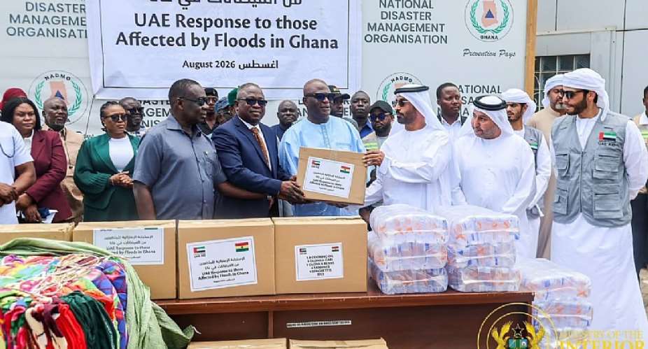 Government receives relief items from UAE to support flood victims in Ghana