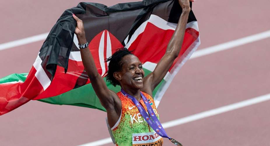 Getty ImagesImage caption: Faith Kipyegon has won five World Championship titles and three Olympic gold medals for Kenya