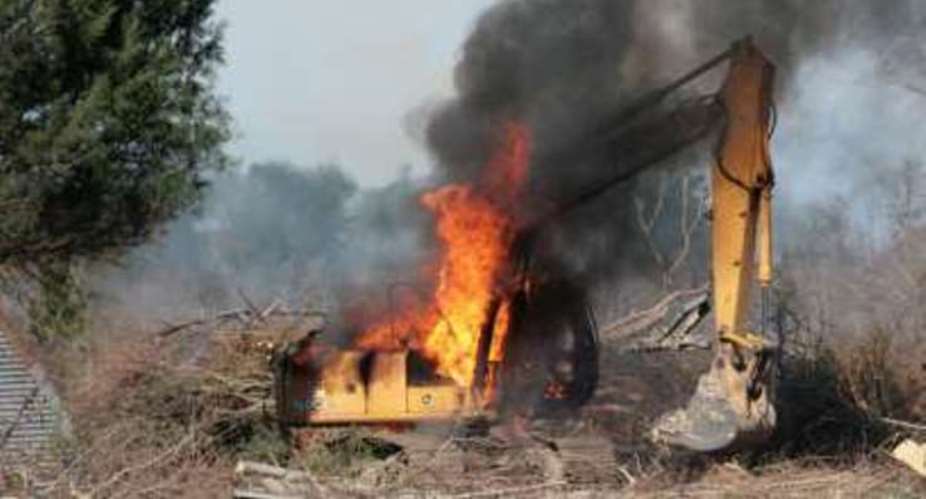 Operators provoked us to burn excavators – Galamsey Task-Force