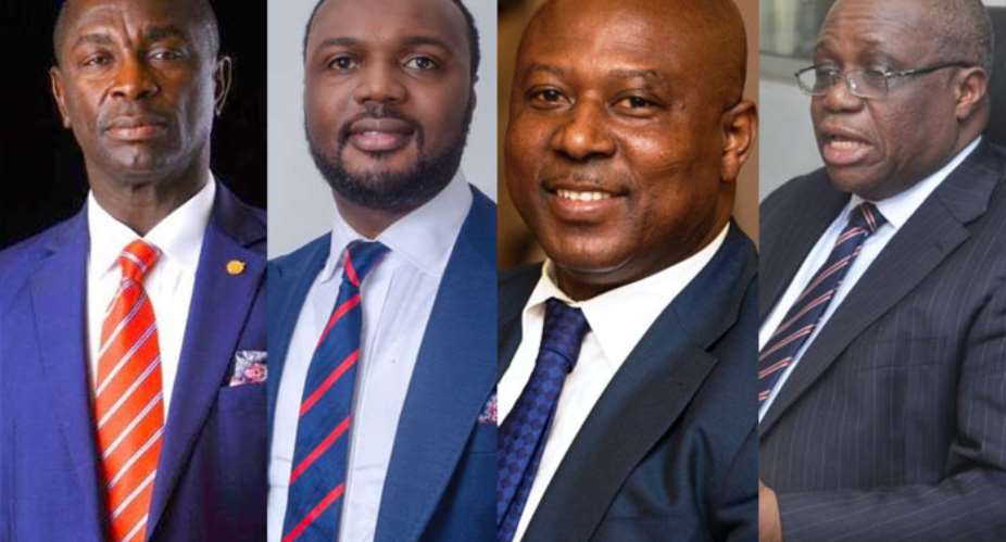Kofi Amoabeng – UT Bank,William Ato Essien – Capital Bank,Dr Abdul Nashiru Issahaku – Former BoG Governor andDr Kofi Wampah – Former BoG Governor