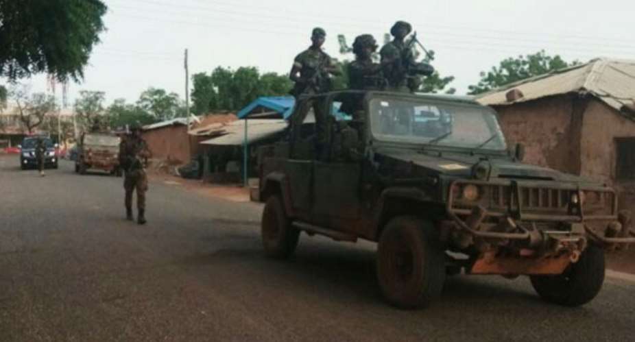Some military personnel on the move in Bolgatanga