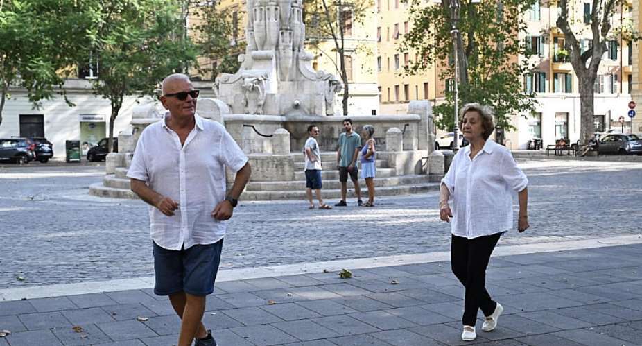 Two seniors dancing in a square during the heatwave in Rome have become a viral sensation. -  Andreas Solaro, AFP