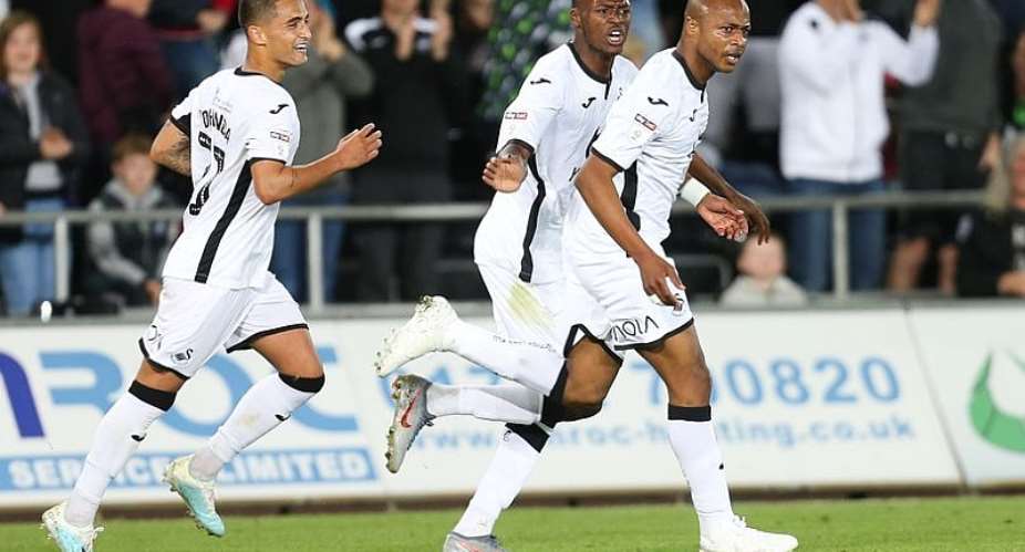 Watch Andre Ayew's Brace Against Northampton Town In Carabao Cup Win VIDEO